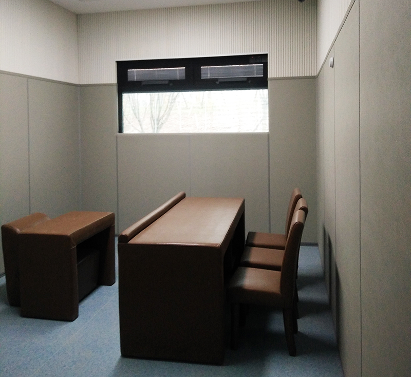 内江市纪委谈话室隔音防撞软包墙案例